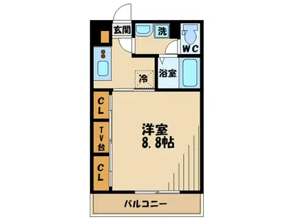 エストラスト清水が丘(1K/3階)の間取り写真