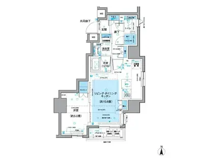 KDXレジデンス三鷹(1LDK/3階)の間取り写真