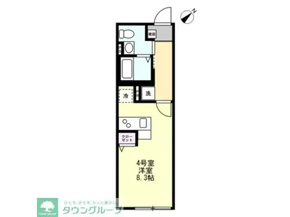 ベイルーム湘南鵠沼(ワンルーム/3階)の間取り写真