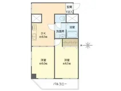 アルテール池袋(2DK/5階)の間取り写真