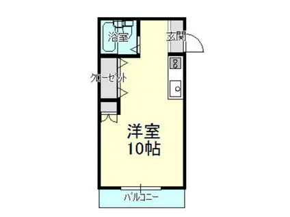 遠石ガーデンヒルズ(ワンルーム/3階)の間取り写真