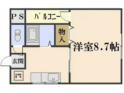 メゾン稲田(1K/3階)の間取り写真