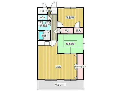 メゾン・エトワール(2LDK/1階)の間取り写真