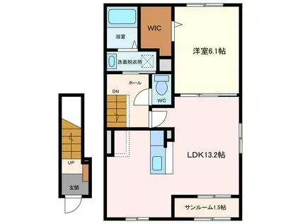 グレートハツロイヤル10(1LDK/2階)の間取り写真