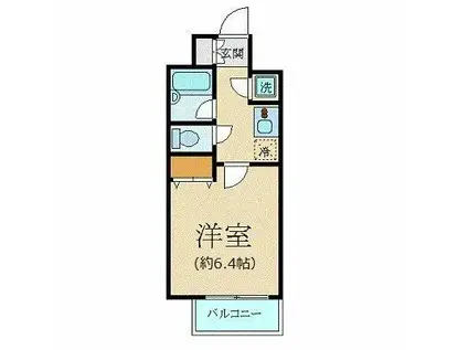 パレステュディオ田町(1K/3階)の間取り写真