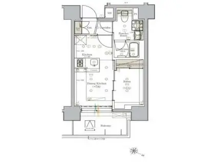 SYFORME KOMAGOME(1DK/6階)の間取り写真