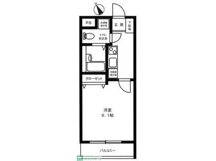 サザンパーク吉祥寺(1K/2階)の間取り写真