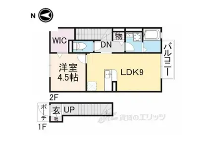 クレストハウス(1LDK/2階)の間取り写真