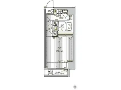 VALESIA森下CITY(1K/2階)の間取り写真