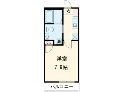 アーリーバードIII(1K/3階)の間取り写真