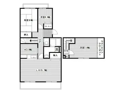 オクトス市ヶ尾(3LDK/3階)の間取り写真