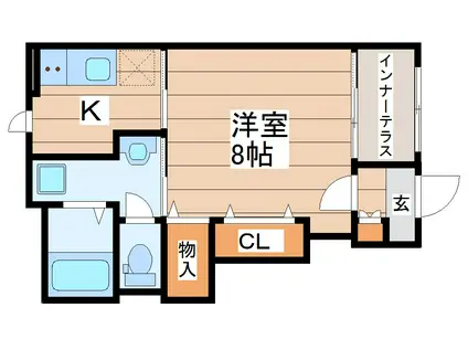 MAISON SAKURA(1K/1階)の間取り写真