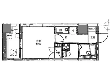 リエス大森ル・ノード(1K/4階)の間取り写真