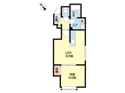 サンライズ富丘1・7(1LDK/2階)の間取り写真
