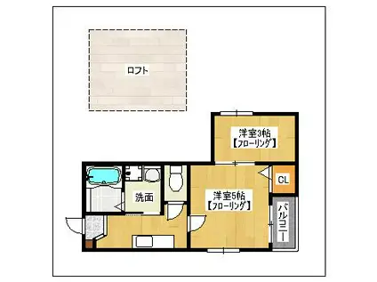 ポラリスK&M I 164(2K/1階)の間取り写真