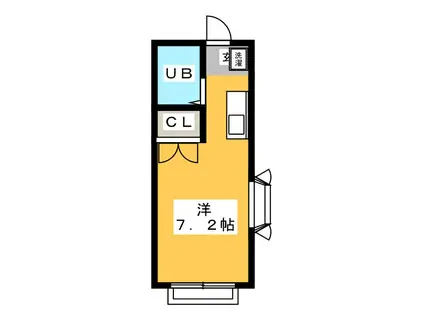 エステートピア和(ワンルーム/2階)の間取り写真