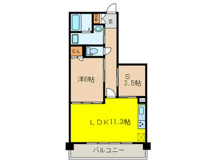 アーバンライフ目白駅前2号棟(1SLDK/5階)の間取り写真