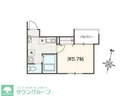 MELLAS大泉学園(1K/3階)の間取り写真