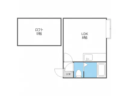 プラザ45(1K/1階)の間取り写真