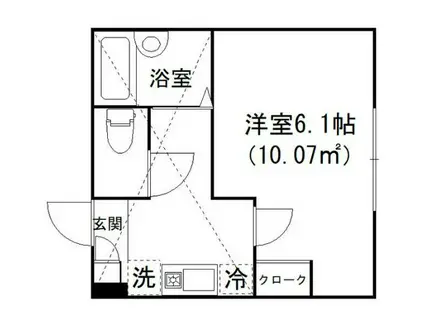 グローブ練馬桜台(1K/2階)の間取り写真