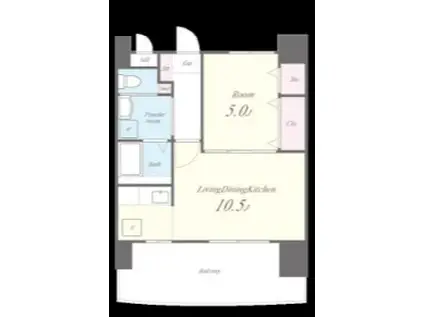 ヴィンテージ大濠(1LDK/5階)の間取り写真