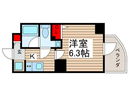 S-RESIDENCE松戸COSMEA(1K/4階)の間取り写真