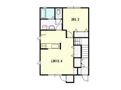 ラヴィル・エテルネル D棟(1LDK/1階)の間取り写真