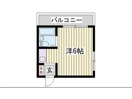 サングレース西明石(ワンルーム/3階)の間取り写真