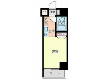 フレックス西八王子(ワンルーム/5階)の間取り写真