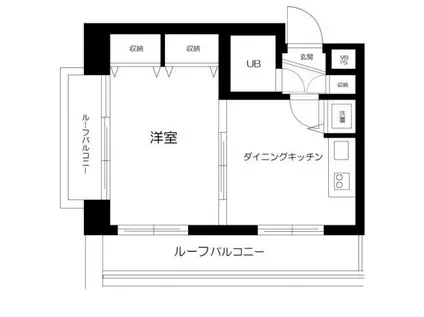 ライオンズマンション恵比寿(1DK/4階)の間取り写真