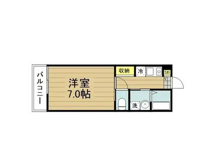 ボナ フォルトゥーナ(1K/4階)の間取り写真