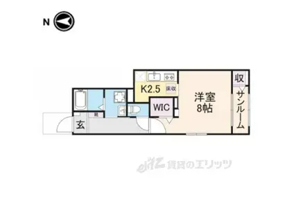 リバーサイドシトラス(1K/1階)の間取り写真