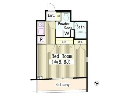 UTA HOUSE(1K/3階)の間取り写真