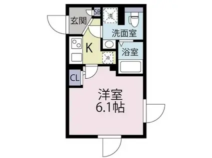 ザ・シティレジデンス神宮前(1K/3階)の間取り写真