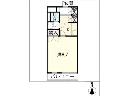 VILLA HONDA(1K/2階)の間取り写真