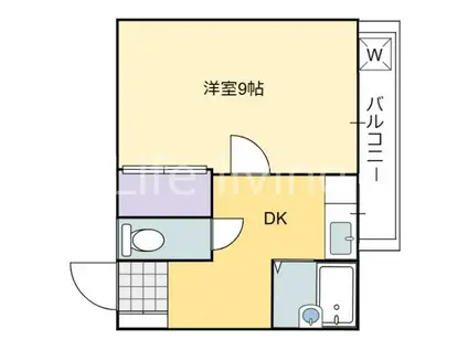 岡田マンション(1DK/3階)の間取り写真