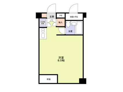 KOTORIE(ワンルーム/2階)の間取り写真