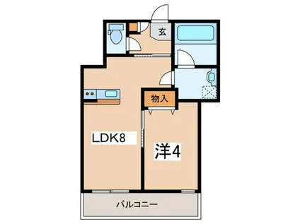 トレスコーマ4TH(1LDK/2階)の間取り写真