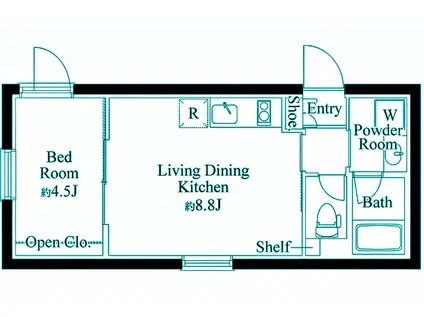 カーサピアッチェ蒲田イースト(1LDK/3階)の間取り写真