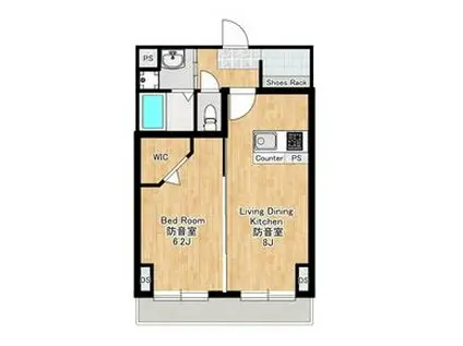 F.STAGE(1LDK/2階)の間取り写真