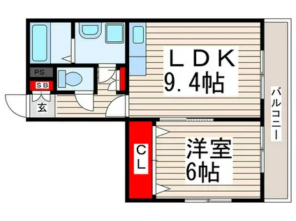 コア・メゾン(1LDK/1階)の間取り写真