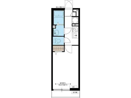 リブリ・アザリア(1K/1階)の間取り写真