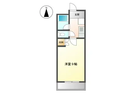 ホワイトライン長久手(1K/1階)の間取り写真