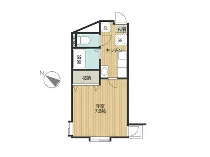 アルファコート川越(1K/7階)の間取り写真