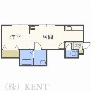 アビタ琴似(1LDK/3階)の間取り写真