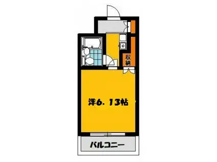 エトワール宇都宮第3(1K/1階)の間取り写真