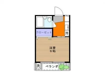 アパルト柴崎(1K/2階)の間取り写真