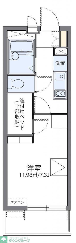 レオパレス光(1K/3階)の間取り写真