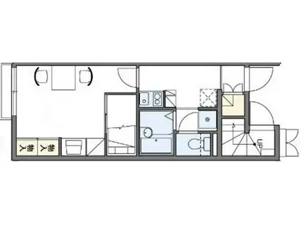 レオパレス三宅(1K/2階)の間取り写真