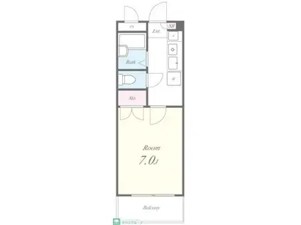 スワーラ文蔵(1K/2階)の間取り写真